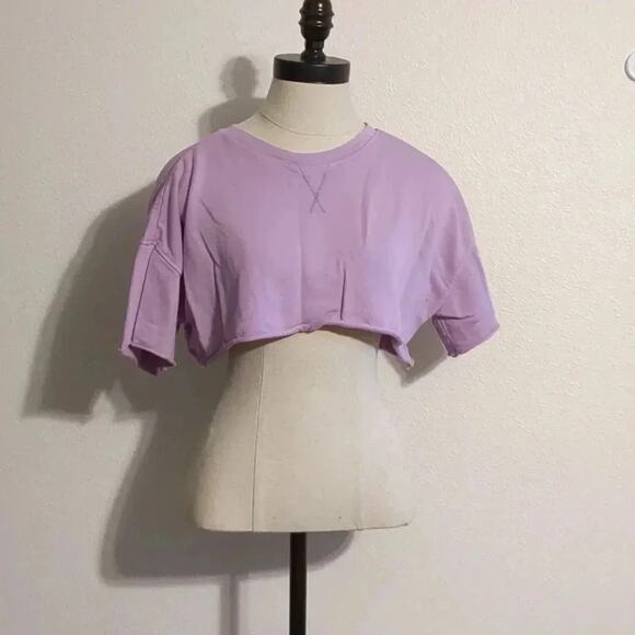 Sweaty Betty London purple crop top size 4 - Picture 1 of 4